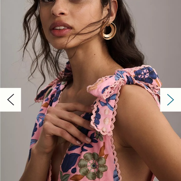 Farm Rio Seashell Tapestry Pink Midi Dress - Picture 6 of 10